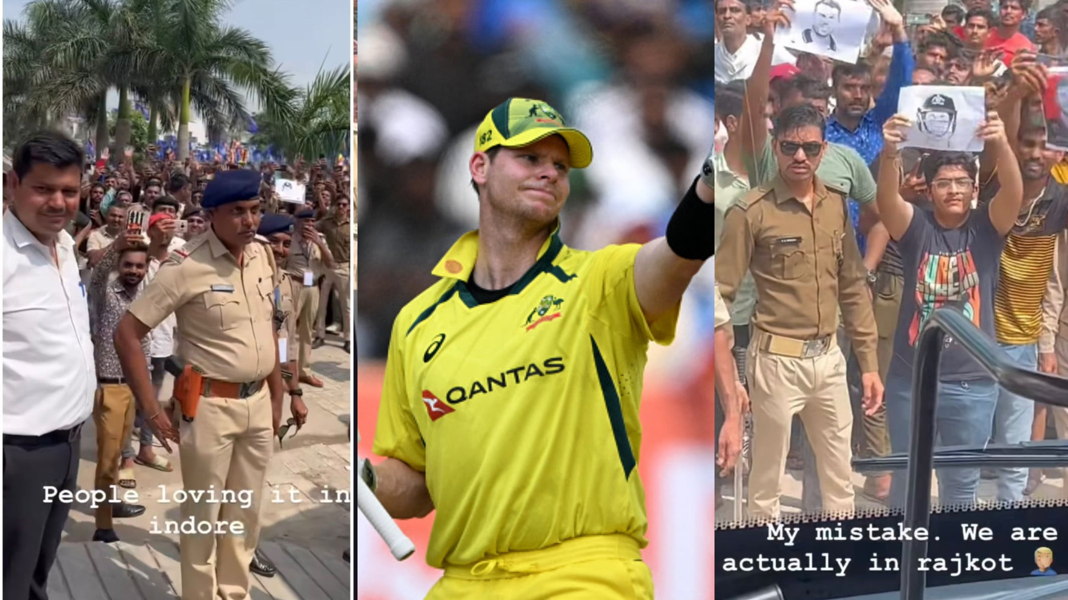 IND v AUS 2023: Steve Smith errs while lauding Indian fans for their support as he mistakes Rajkot for Indore