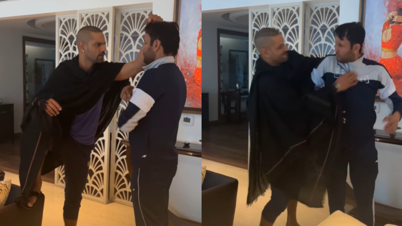 WATCH - Shikhar Dhawan gives a funny twist in recreation of a scene from Sholay
