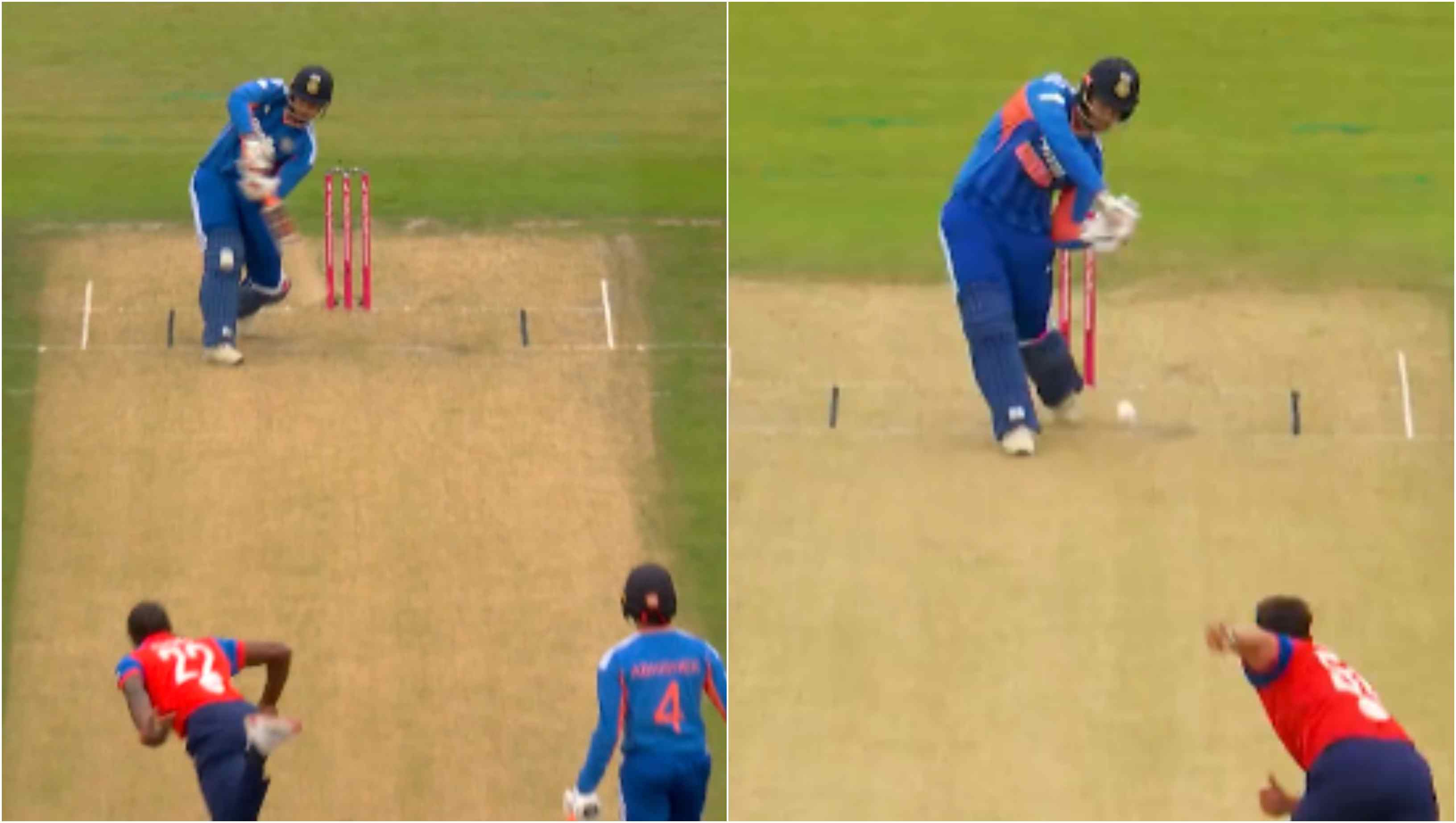 Vaibhav Sooryavanshi hammered two sixes in his maiden international outing | Screengrabs