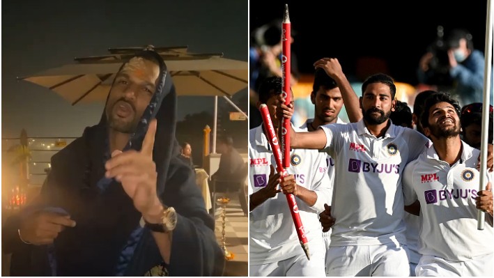AUS v IND 2020-21: WATCH - Shikhar Dhawan shakes a leg on Bollywood song to celebrate India's historic win