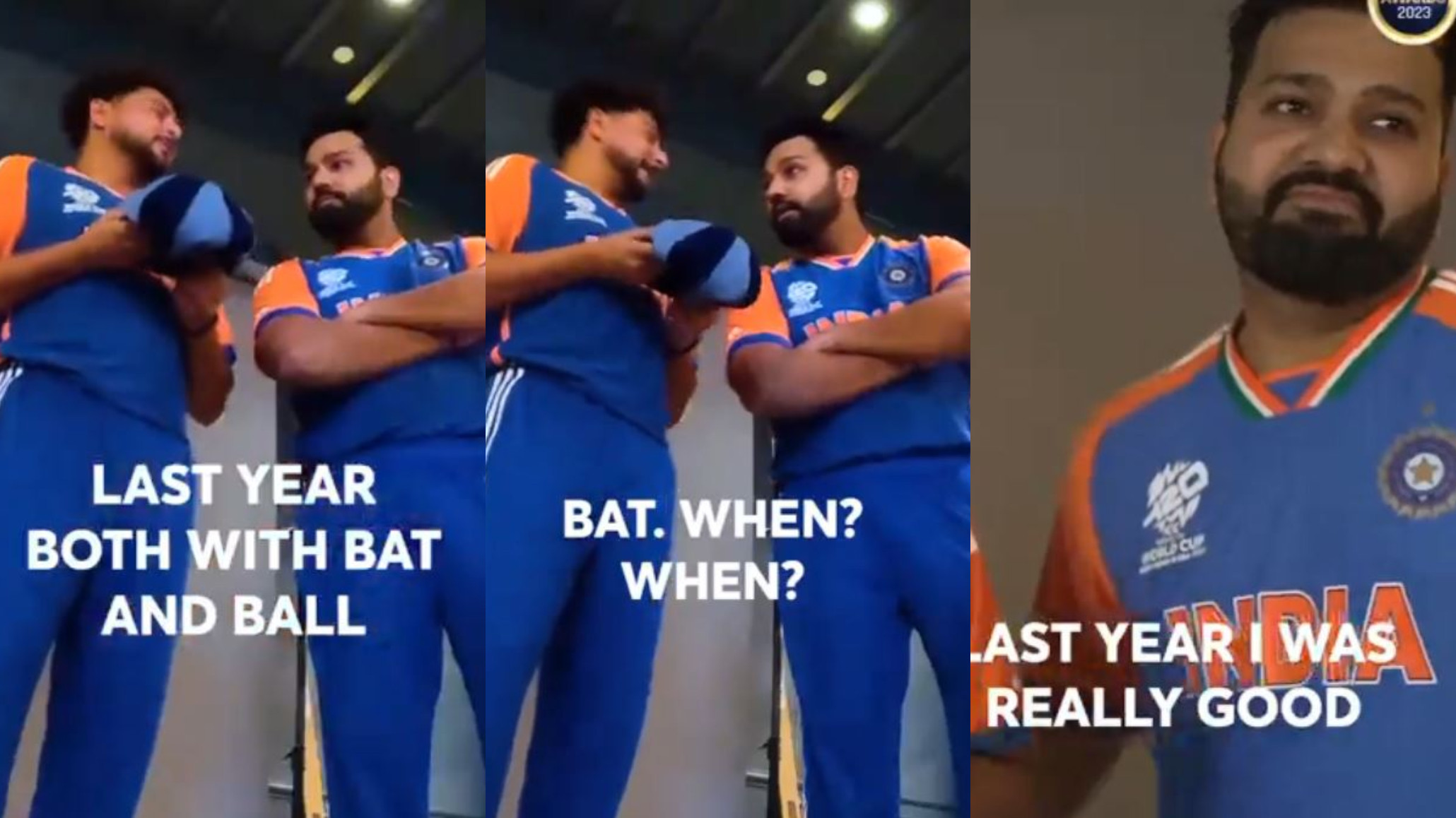 T20 World Cup 2024: WATCH- “Don't know what he is talking about”- Rohit Sharma teases Kuldeep Yadav about his batting