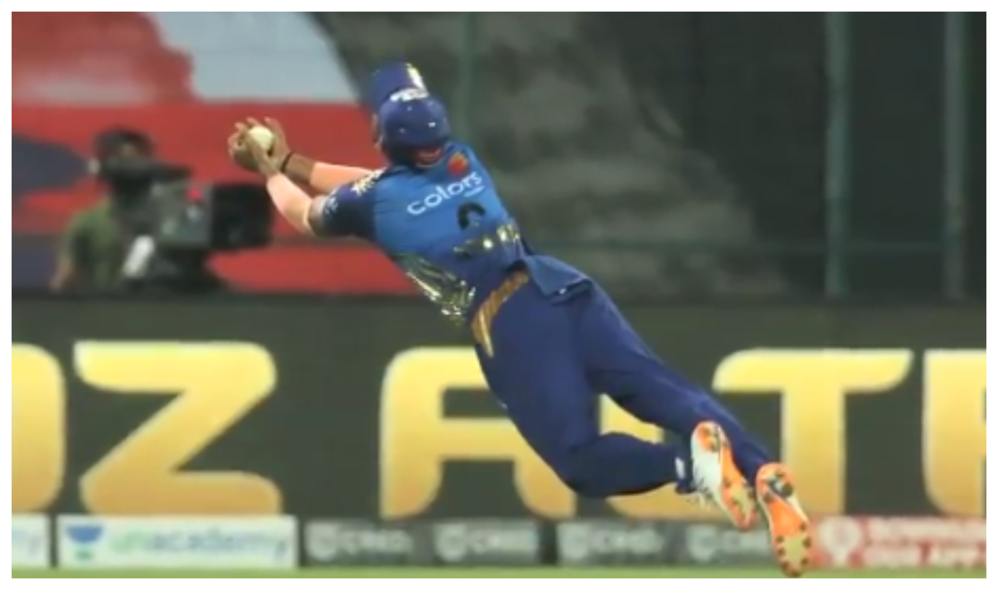 Anukul Roy's outstanding catch to dismiss Mahipal Lomror | Screengrab/IPL