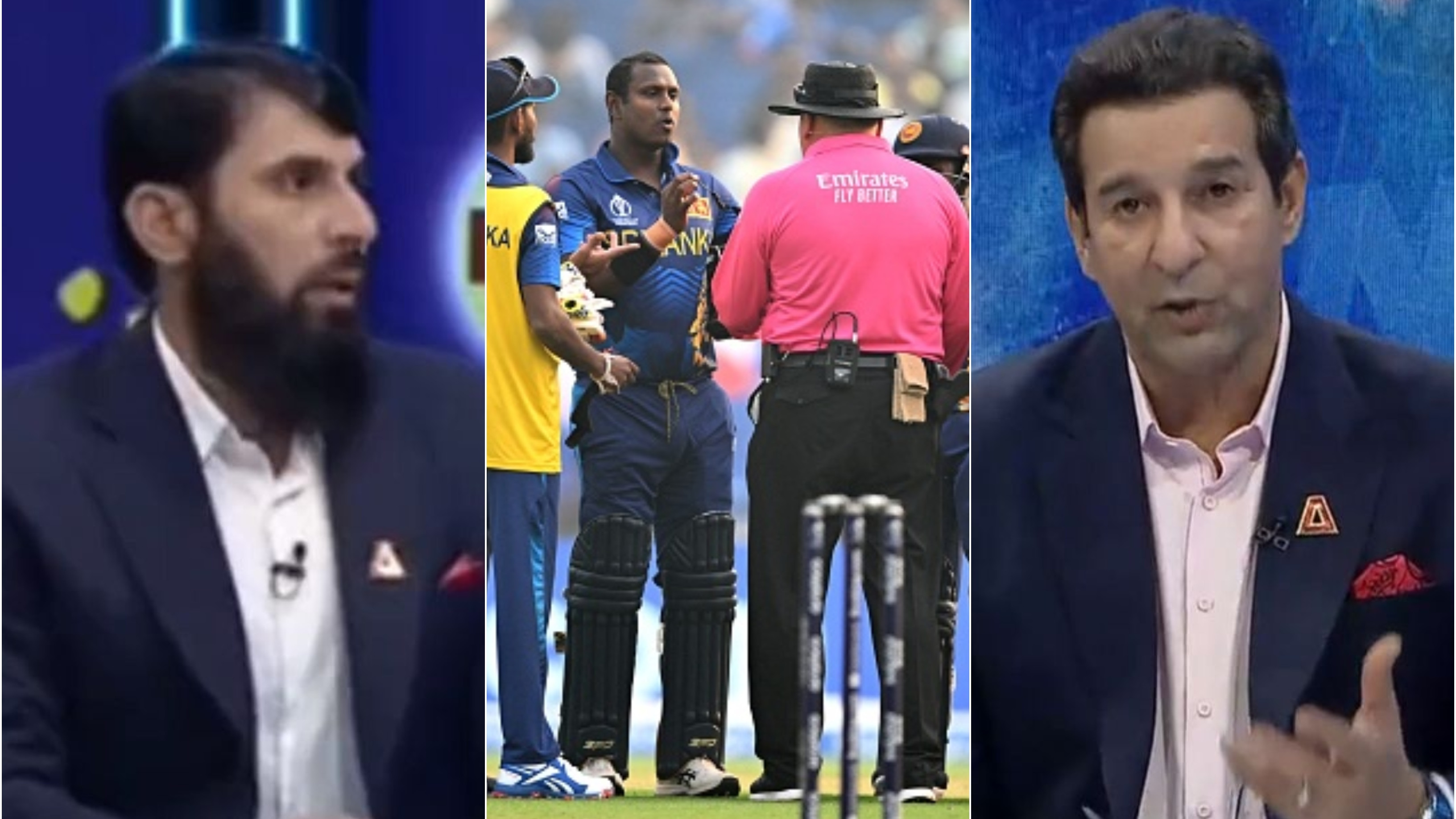 CWC 2023: “Where is common sense?” former Pakistan captains share verdicts on Angelo Mathews' 'timed out' dismissal