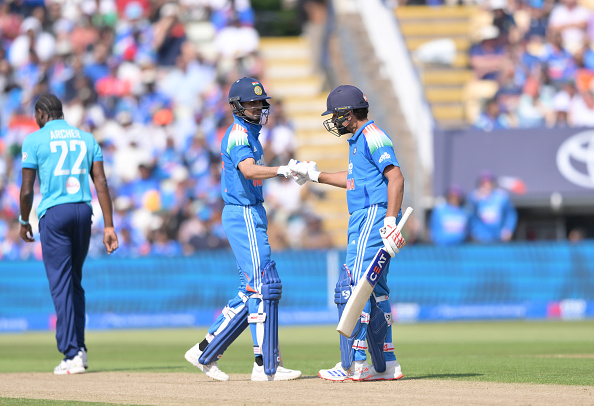 Shubman Gill (77) and Rohit Sharma (138) laid a good platform for India | Getty