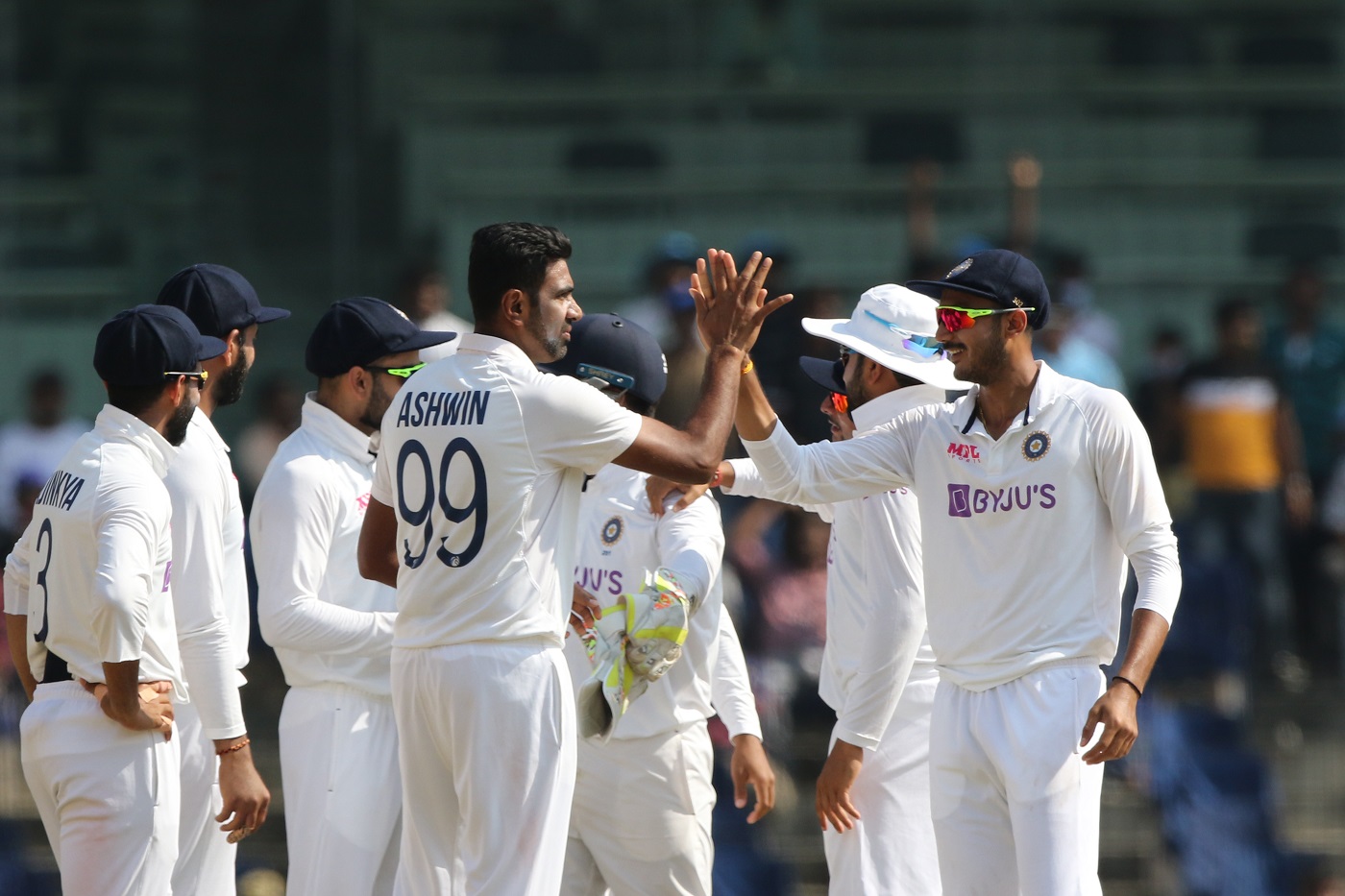 Team India celebrating a wicket in the second Test | BCCI