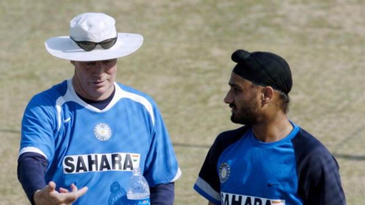 Greg Chappell and Harbhajan Singh | Getty