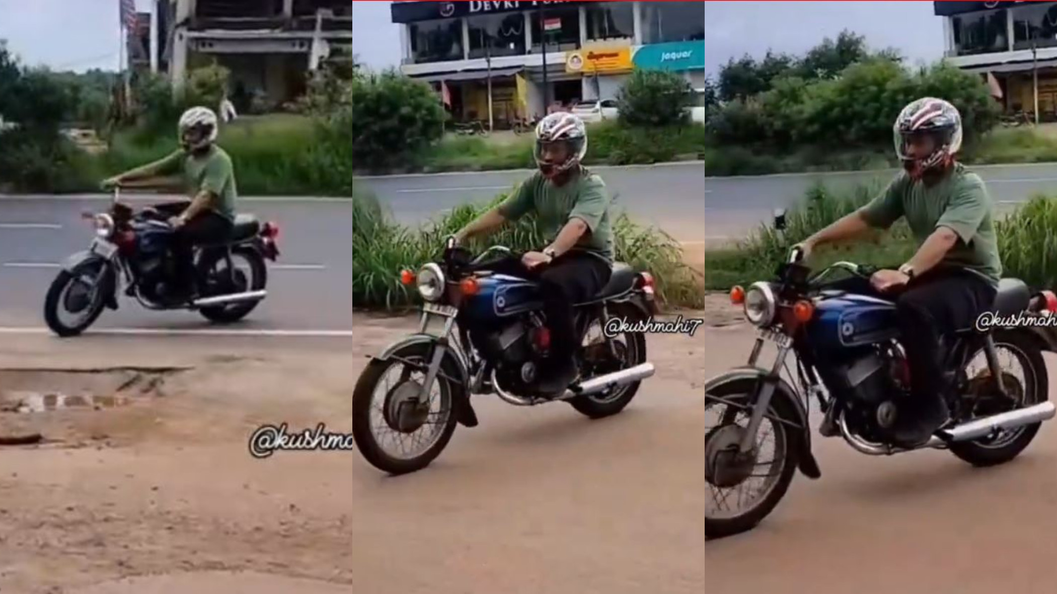 WATCH- MS Dhoni seen riding his bike in Ranchi after CSK’s elimination from IPL 2024