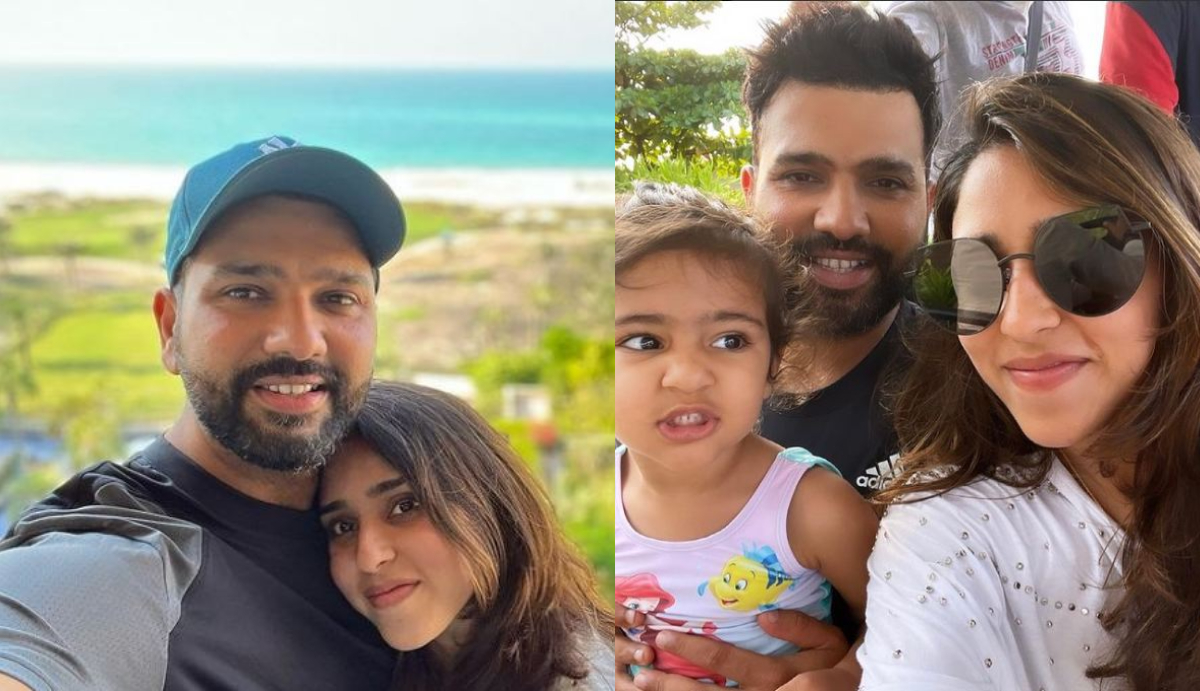 Rohit Sharma with his wife Ritika Sajdeh and daughter Samaira | Instagram