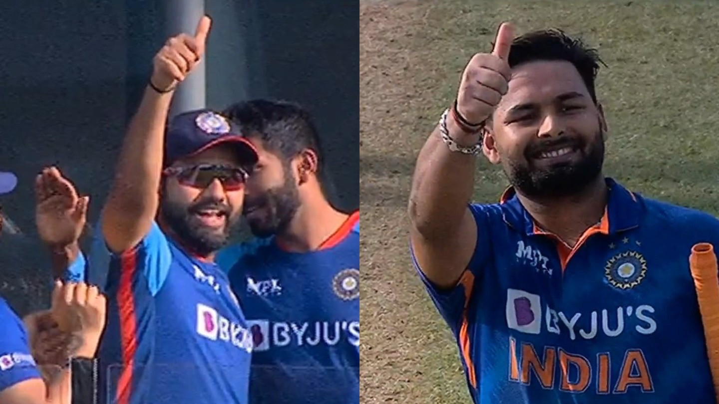 ENG v IND 2022: WATCH - Rohit Sharma gives a thumbs up to Rishabh Pant after he takes India to win