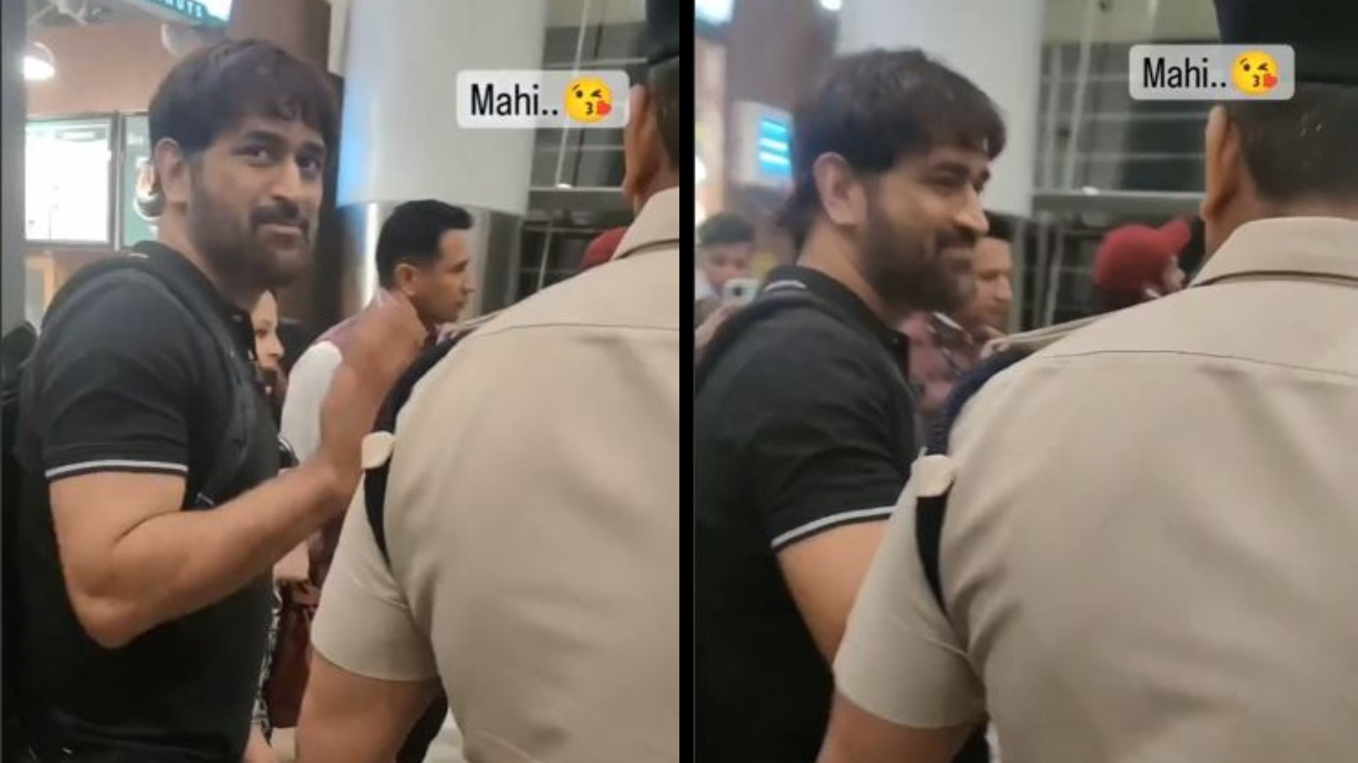 WATCH- MS Dhoni’s heartwarming gesture to a fan's concern about his knee at Chennai airport