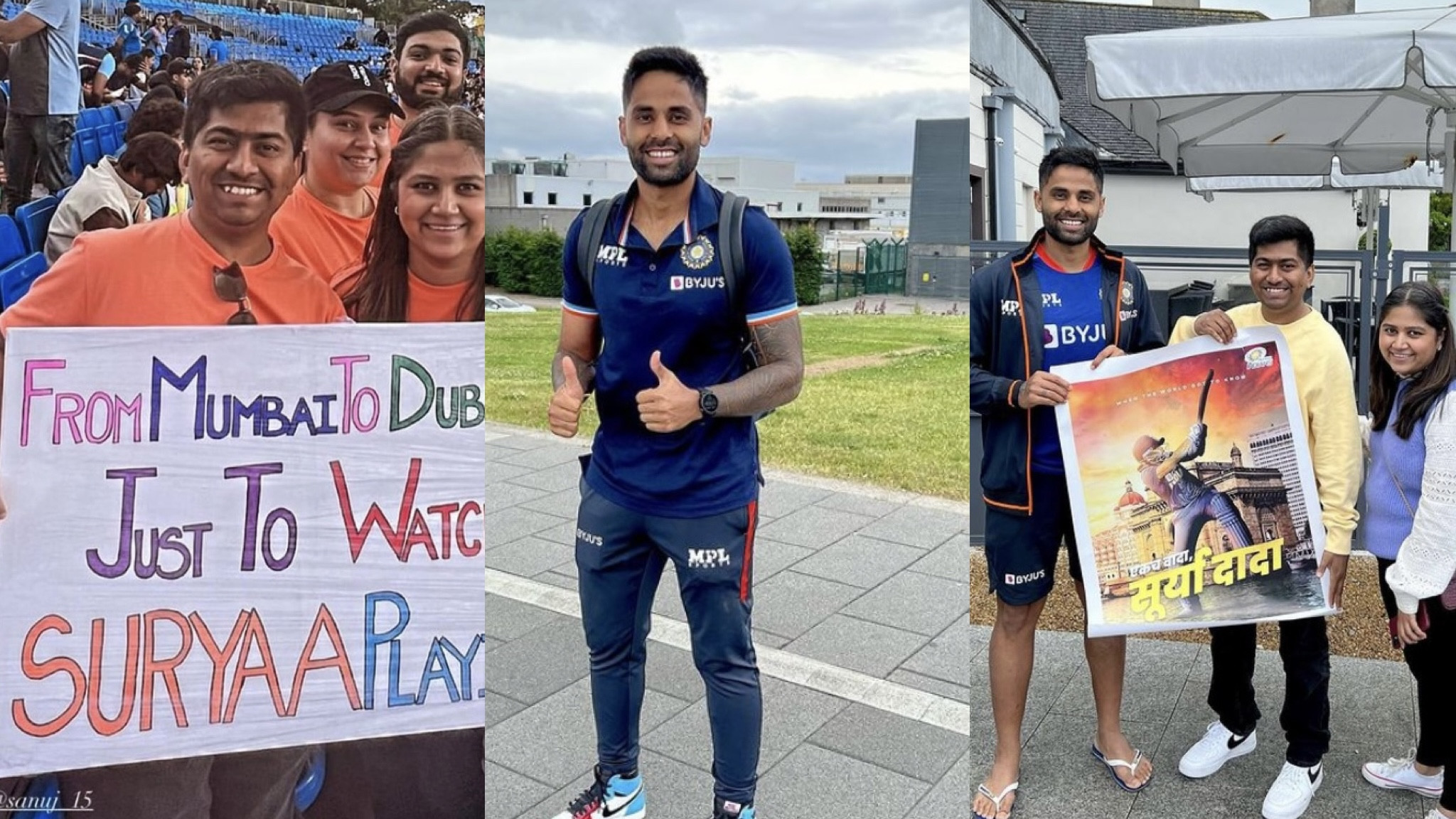 IRE v IND 2022: See Pics - Suryakumar Yadav meets fans who travelled from Mumbai to Dublin to see him play