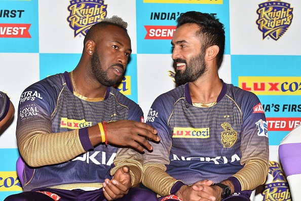 Andre Russell and Dinesh Karthik | GETTY