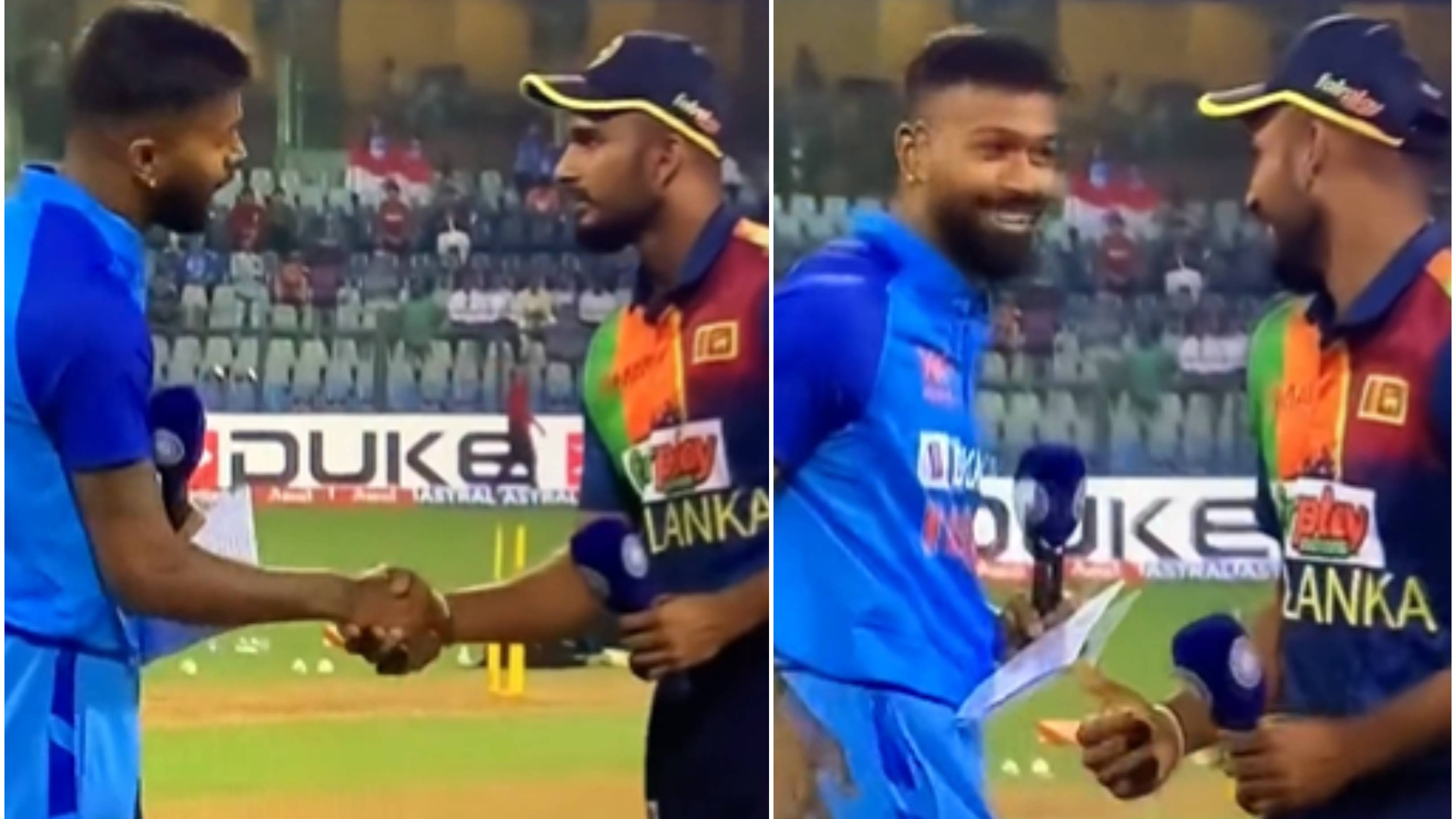 IND v SL 2023: WATCH – Hardik Pandya’s hilarious two-word response after Dasun Shanaka informs him of his decision after toss