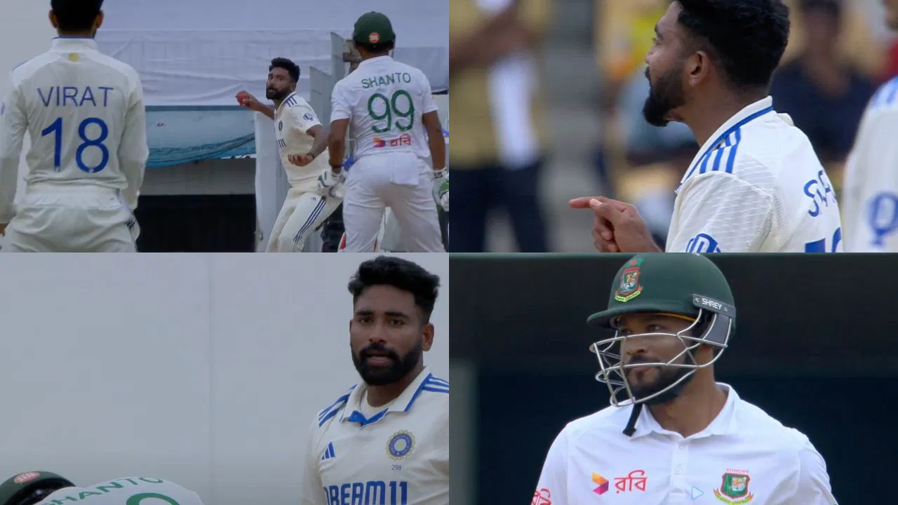 IND v BAN 2024: WATCH- Mohammed Siraj sledges Najmul Hossain Shanto; points finger at him