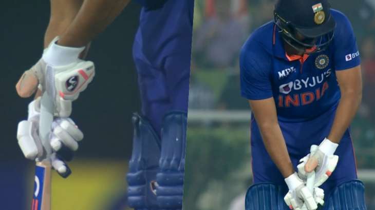 Rohit Sharma batted with injured thumb in 2nd ODI and missed the 3rd match and 1st Test | Twitter