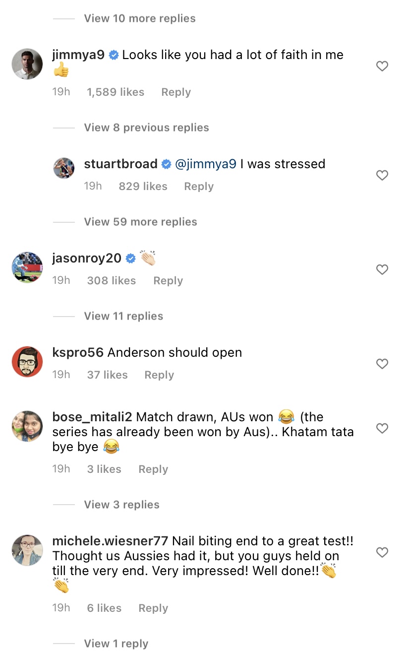 James Anderson and Stuart Broad engaged in funny banter | Screengrab