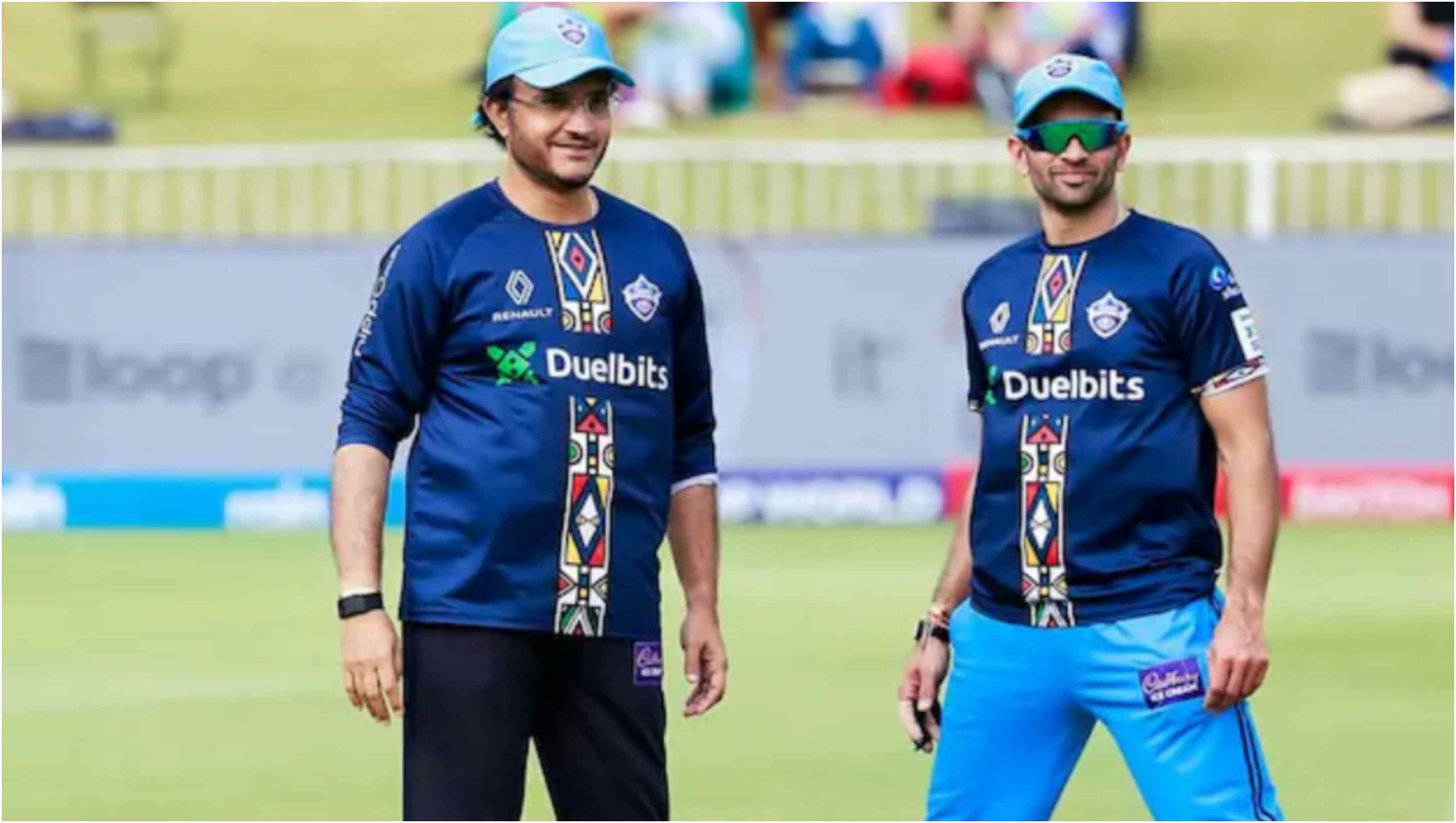 Sourav Ganguly and Keshav Maharaj | Pretoria Capitals