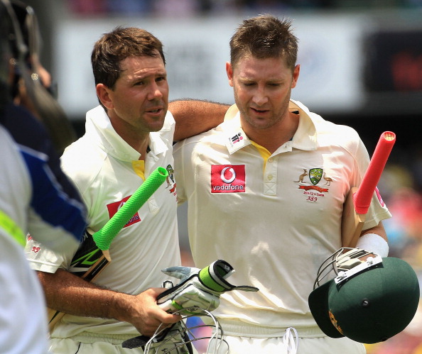 Ponting played 16 Tests under Clarke and scored 1,015 runs at an average of 37.59 | Getty