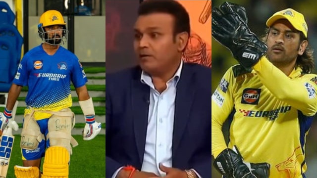 IPL 2024: WATCH- Sehwag's playful 'Buzurg' jibe at Dhoni's age; rates Ajinkya Rahane fitter than former captain