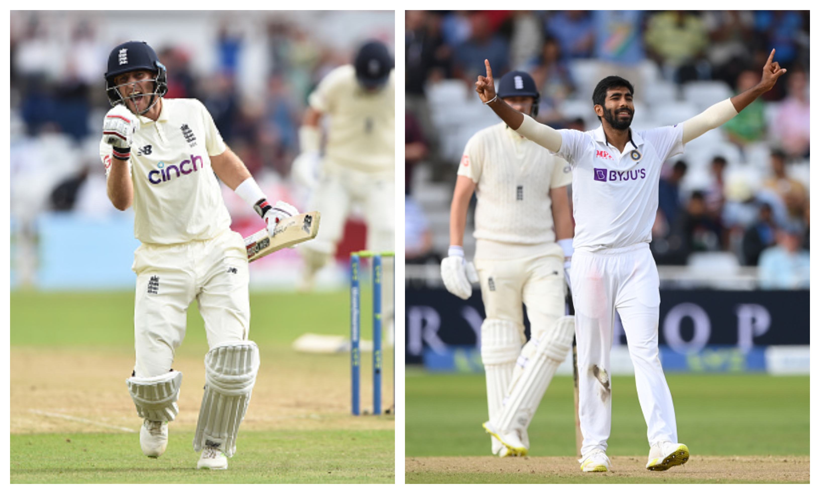 Joe Root and Jasprit Bumrah | Getty