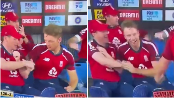 IND v ENG 2021: WATCH - Stuart Broad calls Eoin Morgan and Jos Buttler's awkward handshake the highlight of the day
