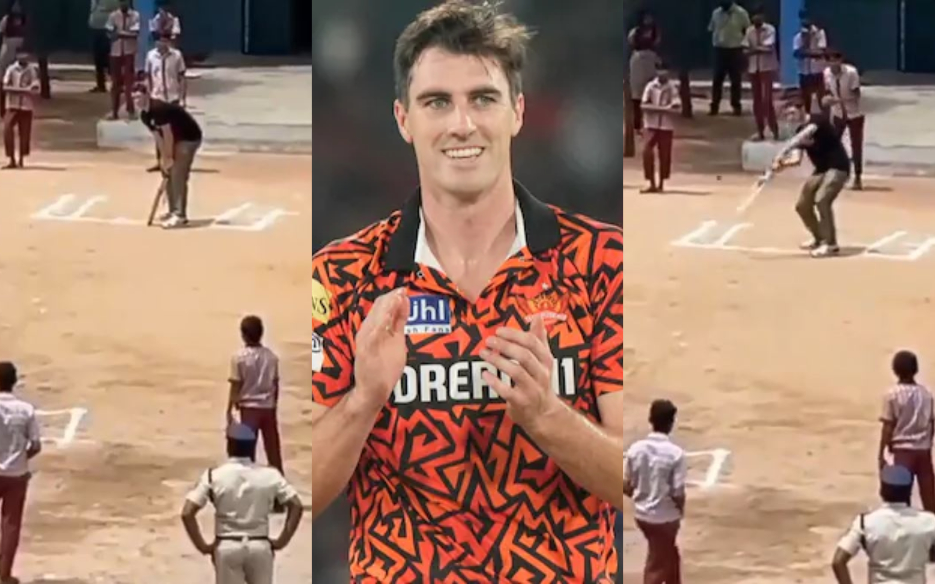 Pat Cummins enjoying gully cricket with kids | X