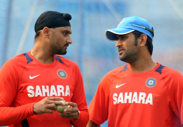 Harbhajan Singh and MS Dhoni | Getty