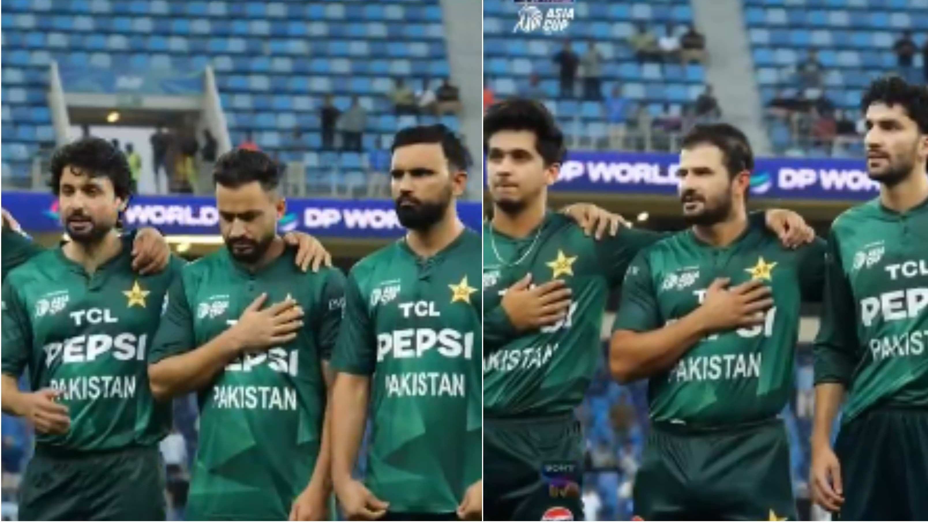 WATCH: Pakistan players face embarrassment before start of India game as DJ plays 'Jalebi Baby' instead of national anthem