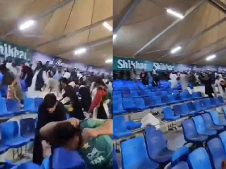 Pakistan and Afghanistan fans fought in Sharjah stadium | Twitter