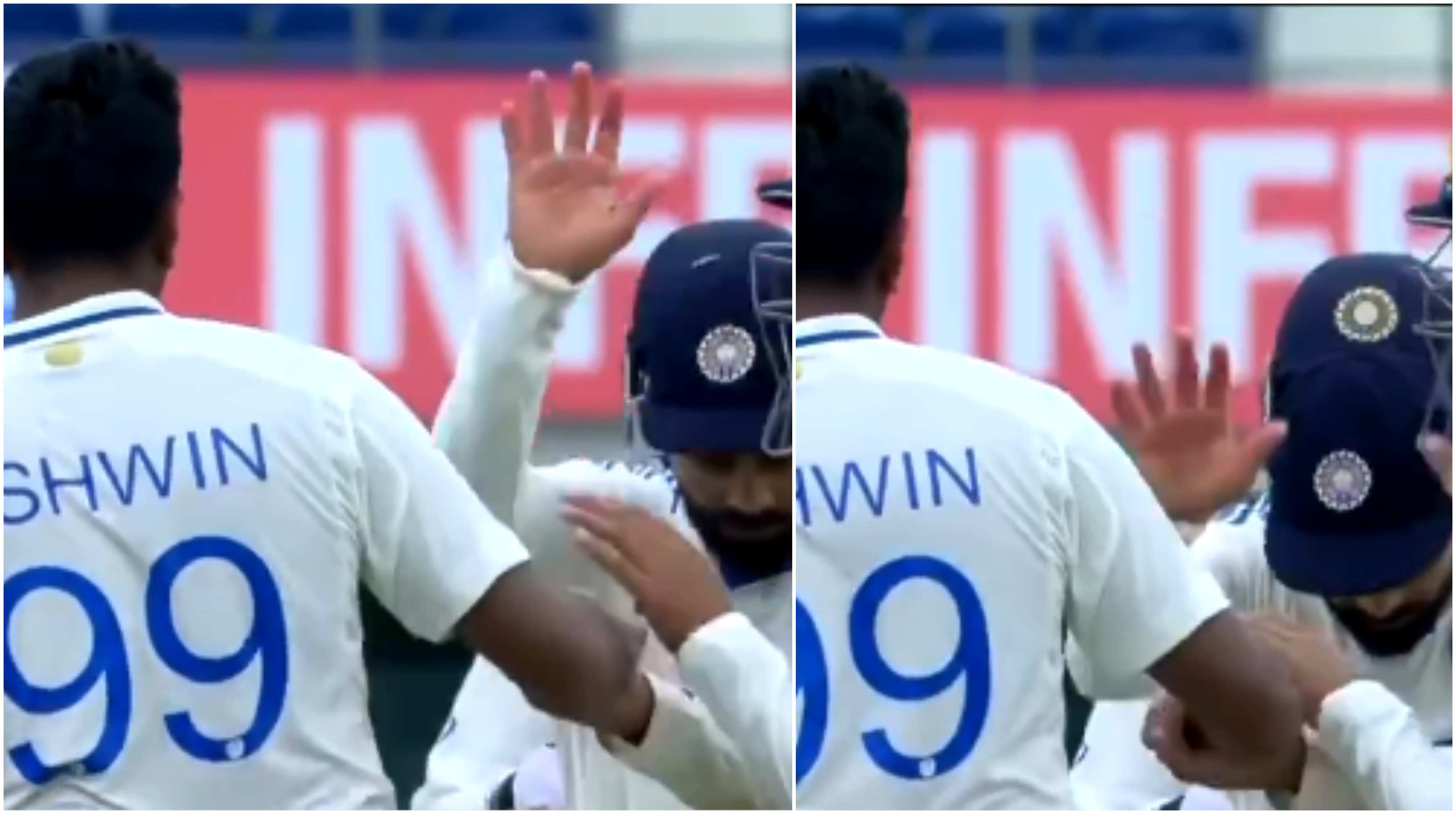 Virat Kohli's priceless act for Ashwin | Screengrab