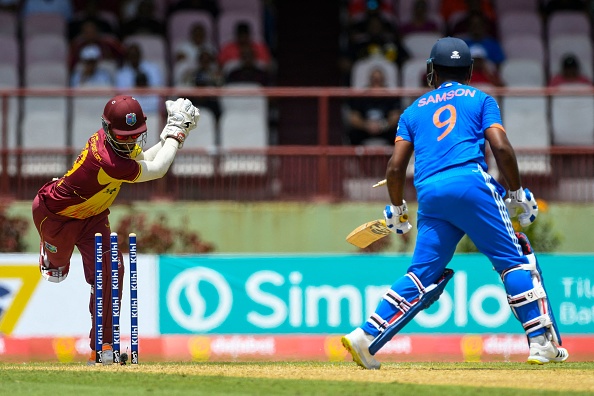 Sanju Samson's dismissal in second T20I | Getty