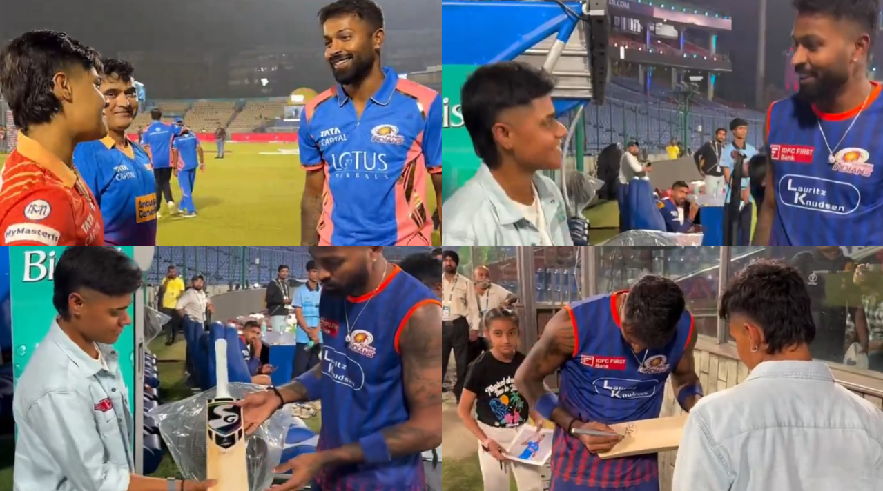 Hardik Pandya delivered on his promise of gifting Kashvee Gautam a bat | WPL/IPL