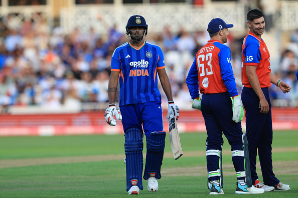 Harshit Rana scored 9 off 13 balls in the third T20I | Getty