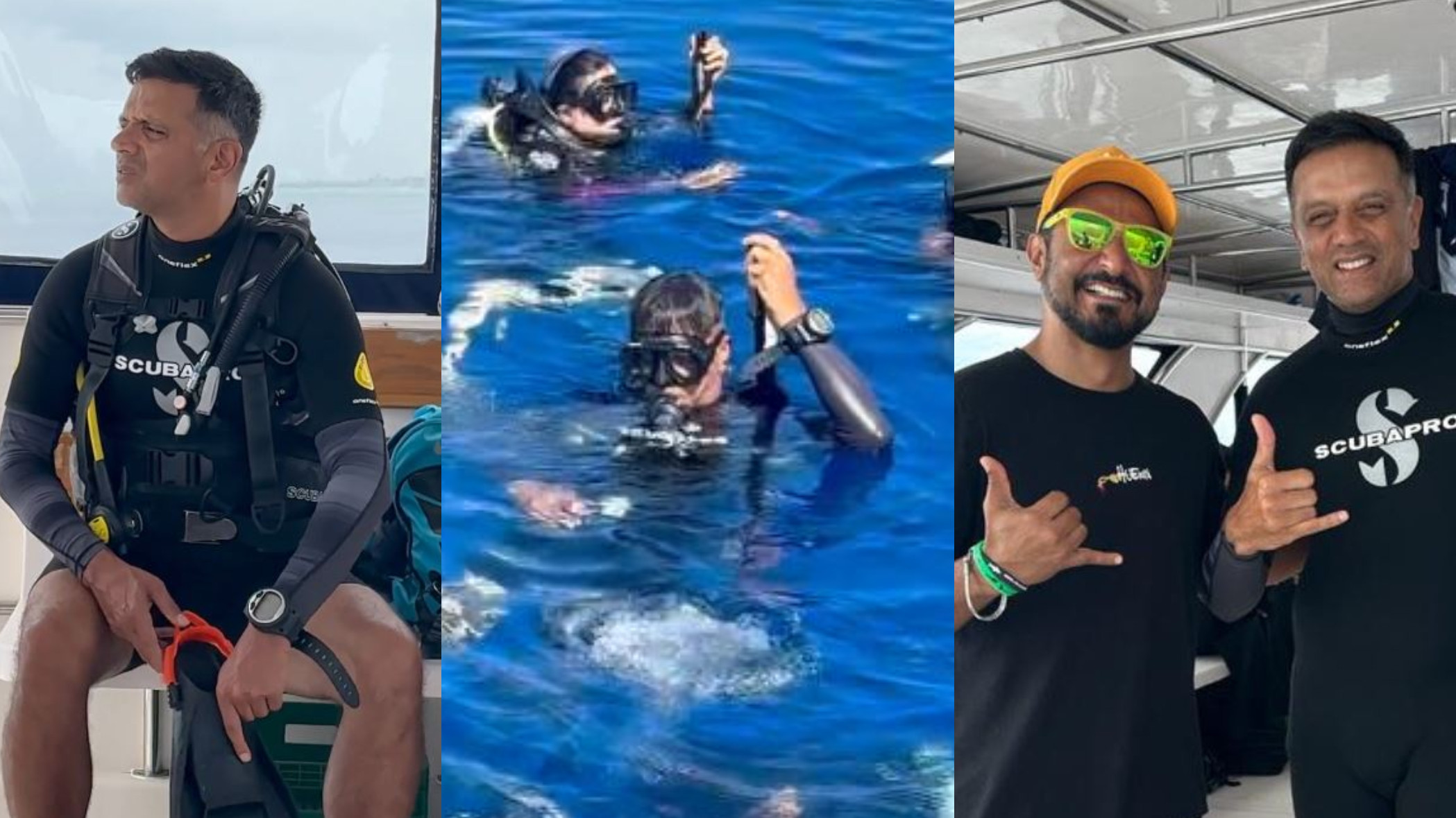 WATCH- Rahul Dravid goes scuba diving while vacationing with family in Maldives