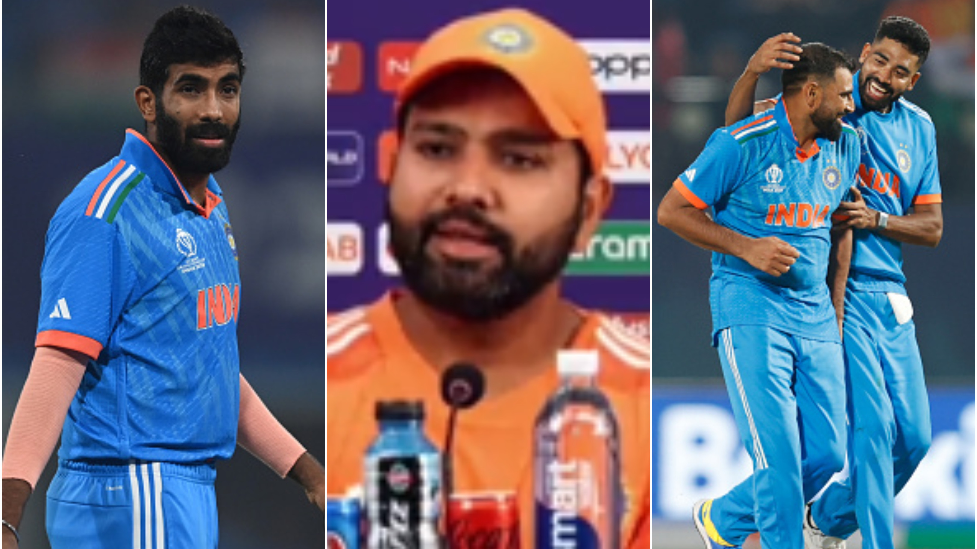 CWC 2023: “They are in great rhythm, don't want to rest,” Rohit Sharma on workload management of pacers during World Cup