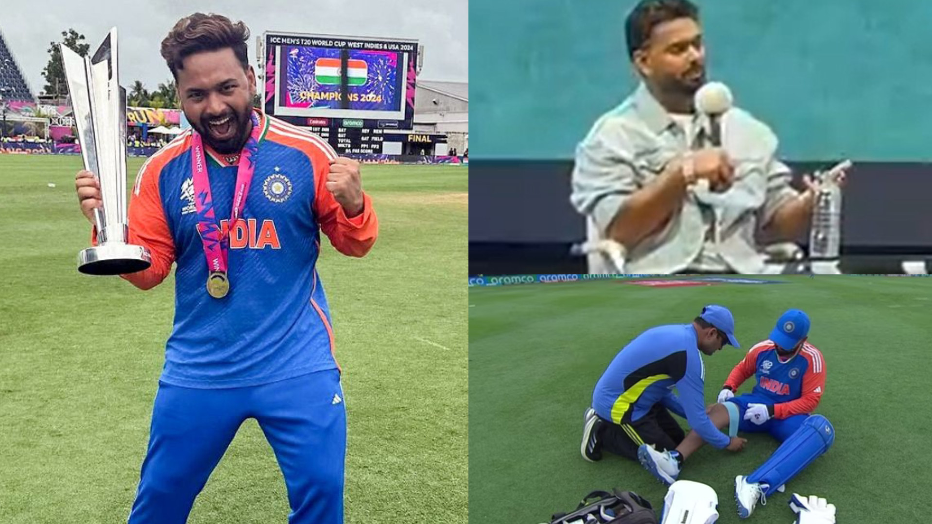 WATCH- ‘Asked the physio to take his time’- Rishabh Pant speaks on his fake injury during T20 World Cup final