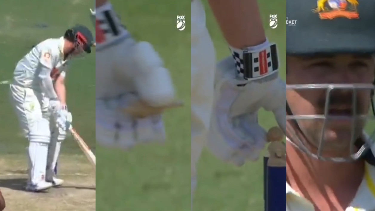 AUS v BAN 2026: WATCH- Distraught Travis Head resets bail post dismissal after chopping onto his stumps; Adam Gilchrist reacts in surprise