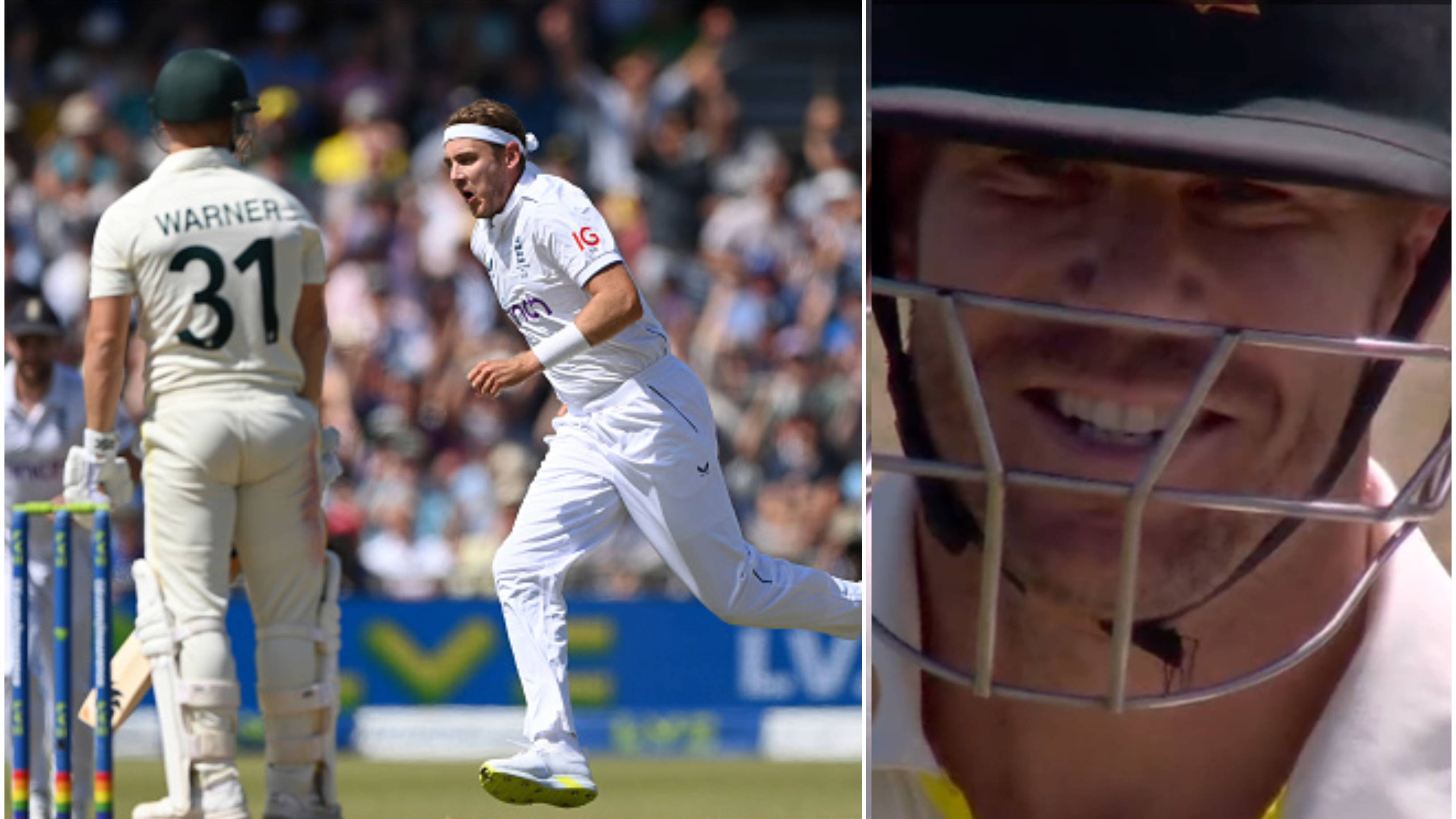 Ashes 2023: WATCH – David Warner smiles in frustration after being dismissed by Stuart Broad for 17th time
