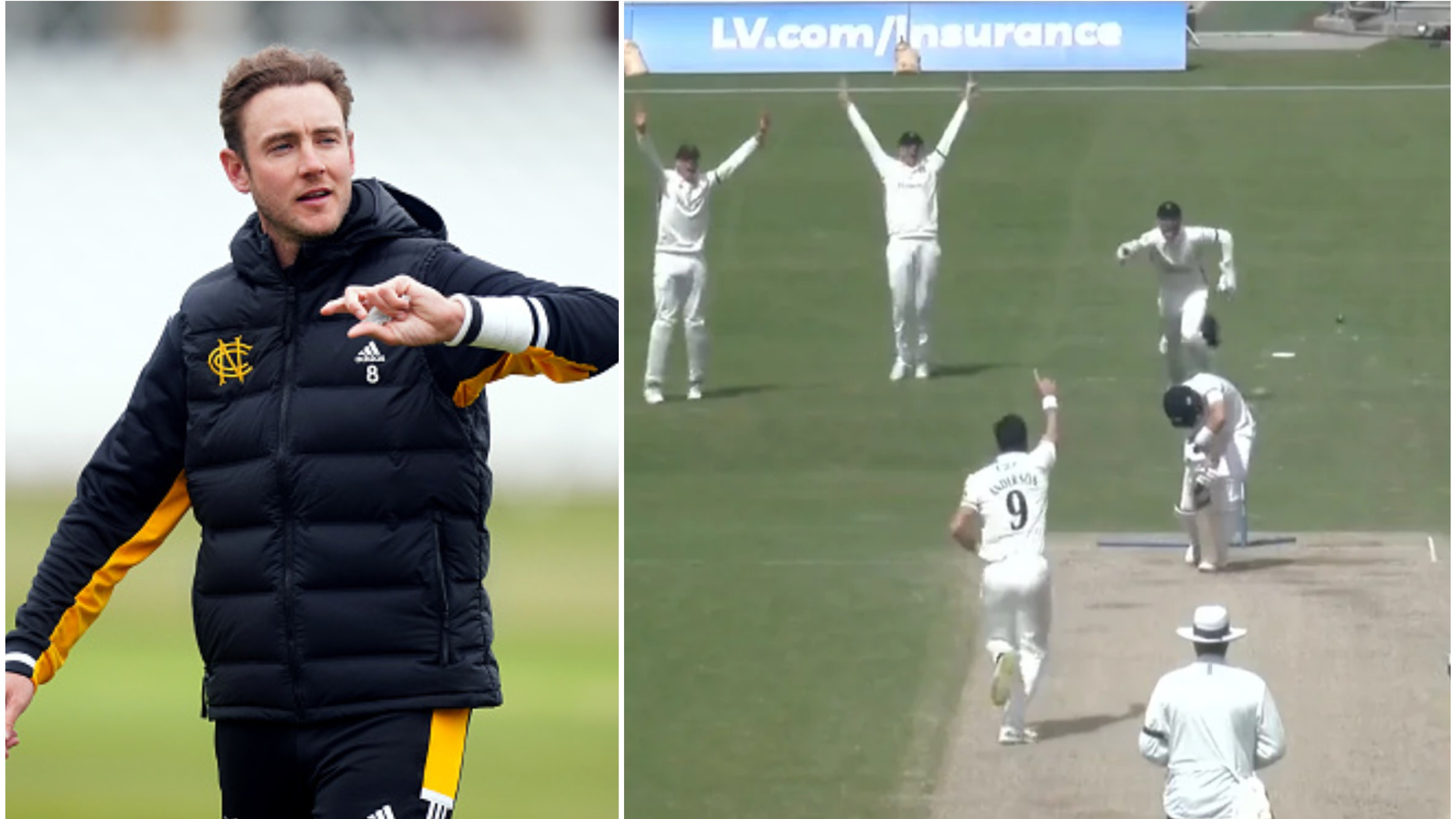 WATCH: “Oh my reverse swing”, Broad reacts as Anderson knocks over Root with a beauty