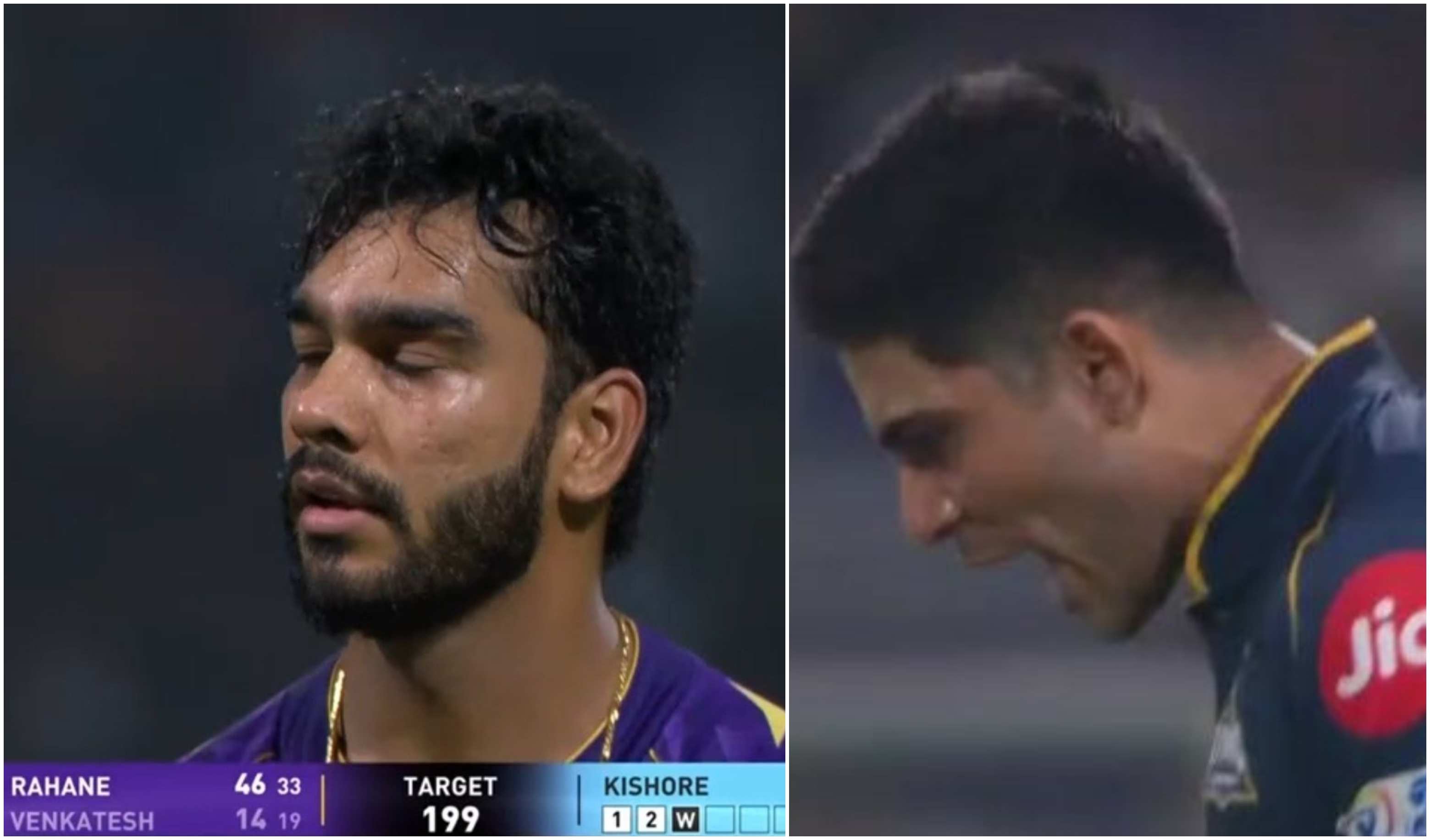 Shubman Gill celebrated animatedly after Venkatesh Iyer's wicket | Screengrab