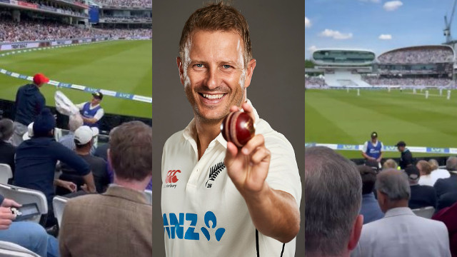 ENG v NZ 2022: WATCH- New Zealand's Neil Wagner engages with fans during first Test at Lord's