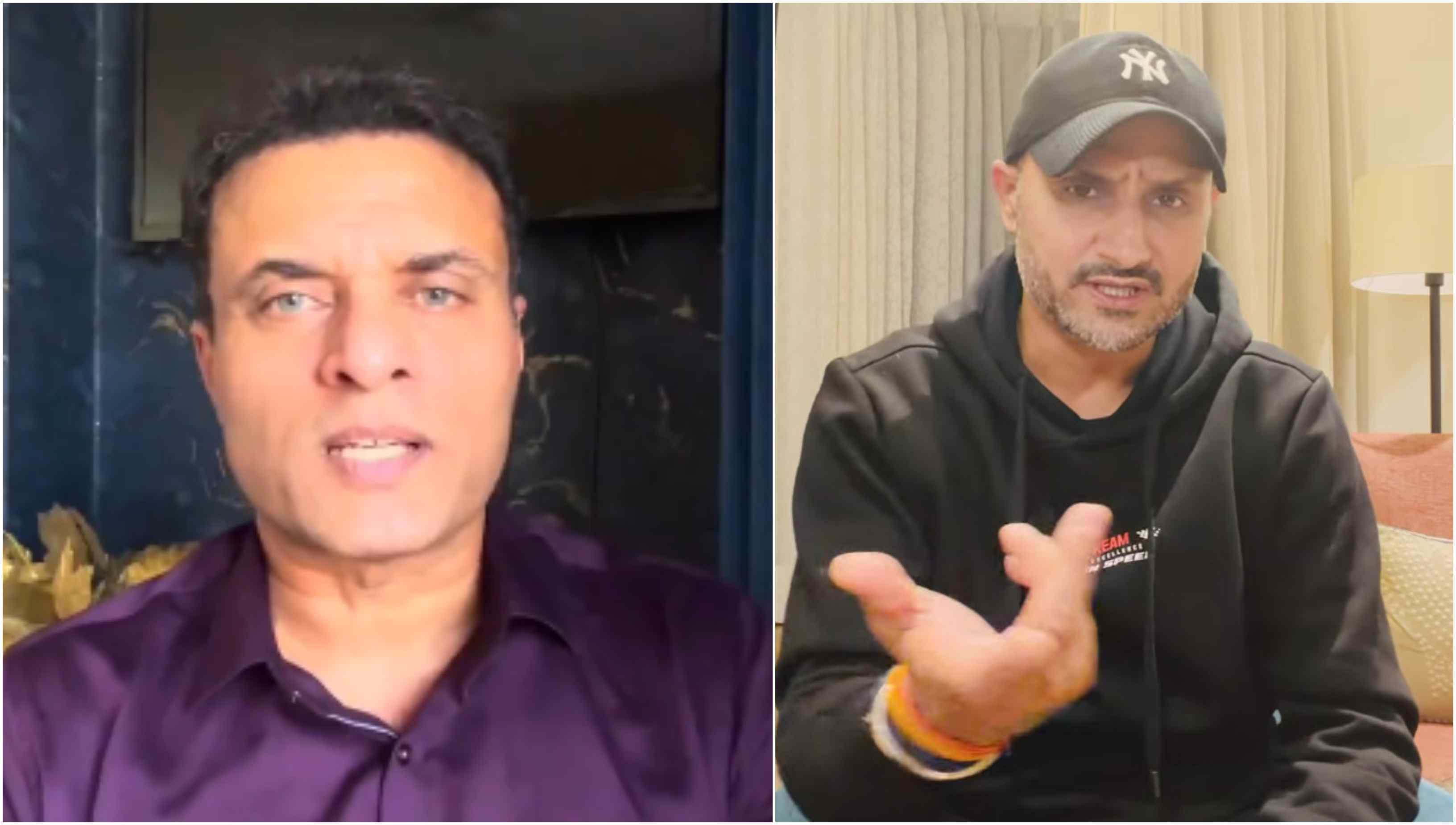 Tanvir Ahmed and Harbhajan Singh | Screengrabs