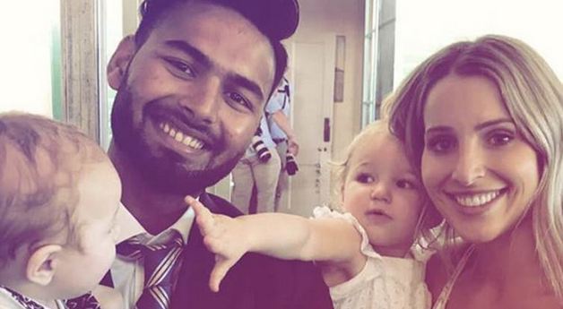 Rishabh Pant with Tim Paine's wife and kids. This photo led to Rohit asking Pant to babysit his daughter as well | Instagram