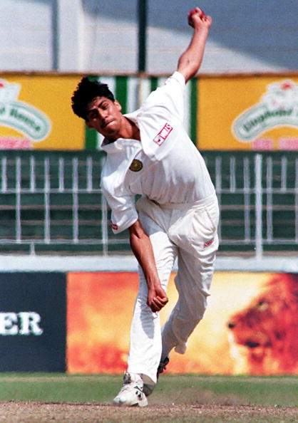 Ashish Nehra in action during his debut Test | Getty