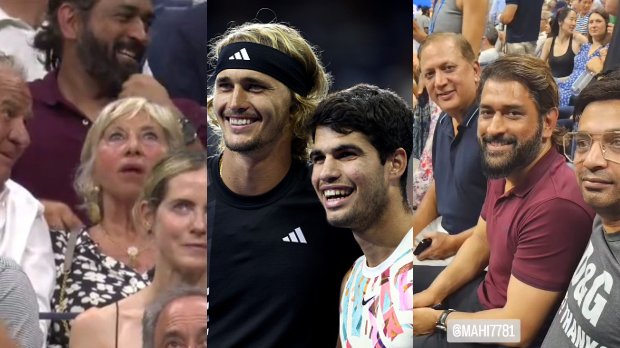 WATCH- MS Dhoni enjoys Carlos Alcaraz vs. Alexander Zverev Quarter-final tie at US Open 2023