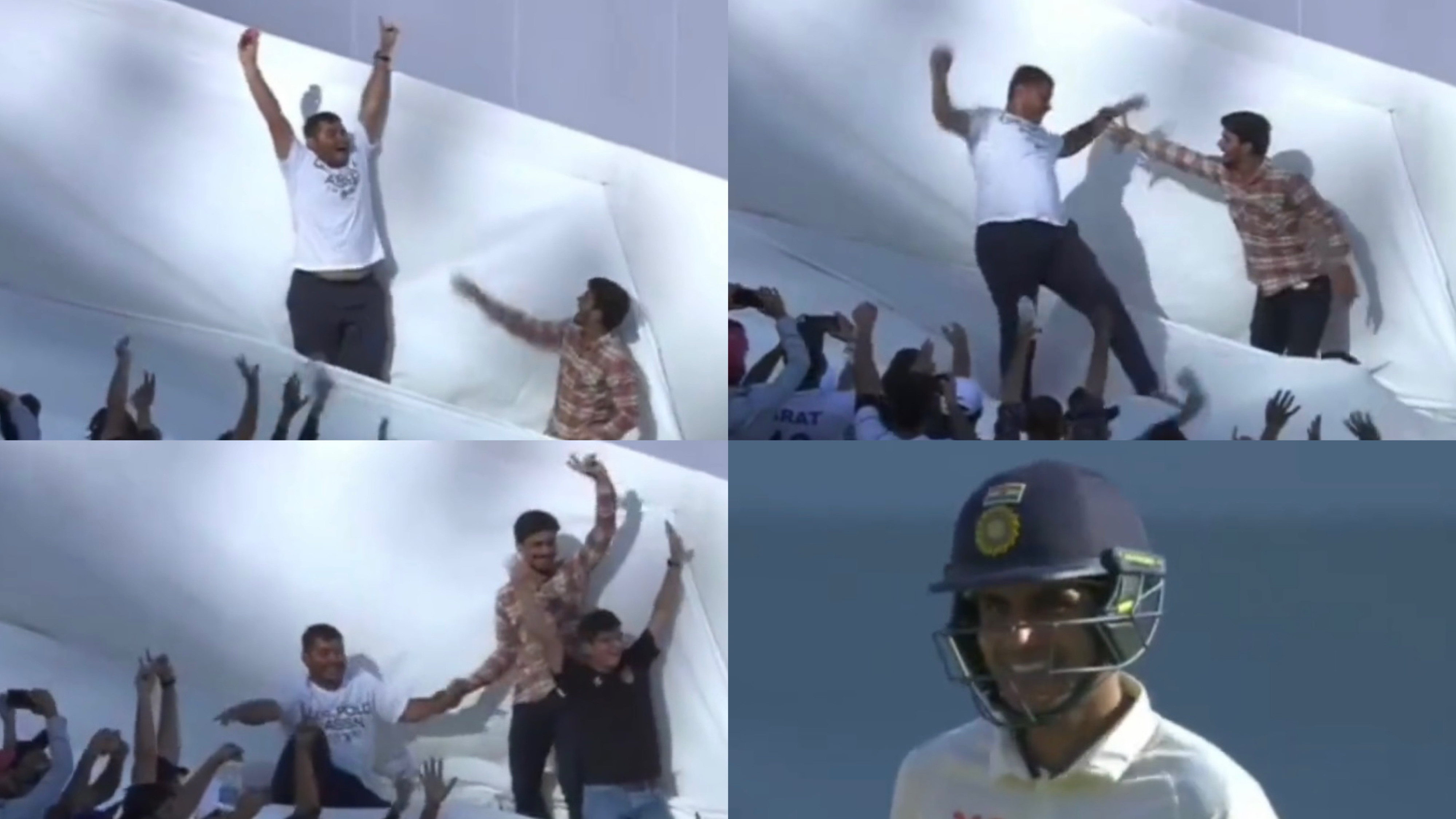 IND v AUS 2023: WATCH - Comical scenes as fan locates lost ball; takes a tumble after throwing it back on the field