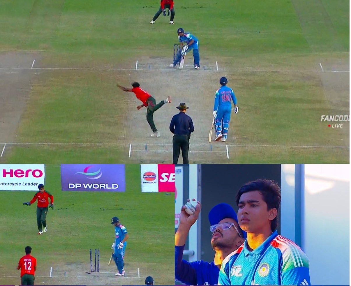 Vaibhav Sooryavanshi looks on as India A got out for 0 in super Over | X 