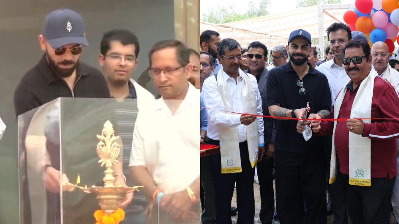 WATCH- Virat Kohli inaugurates his childhood coach Rajkumar Sharma’s cricket academy at DPS RK Puram, Delhi