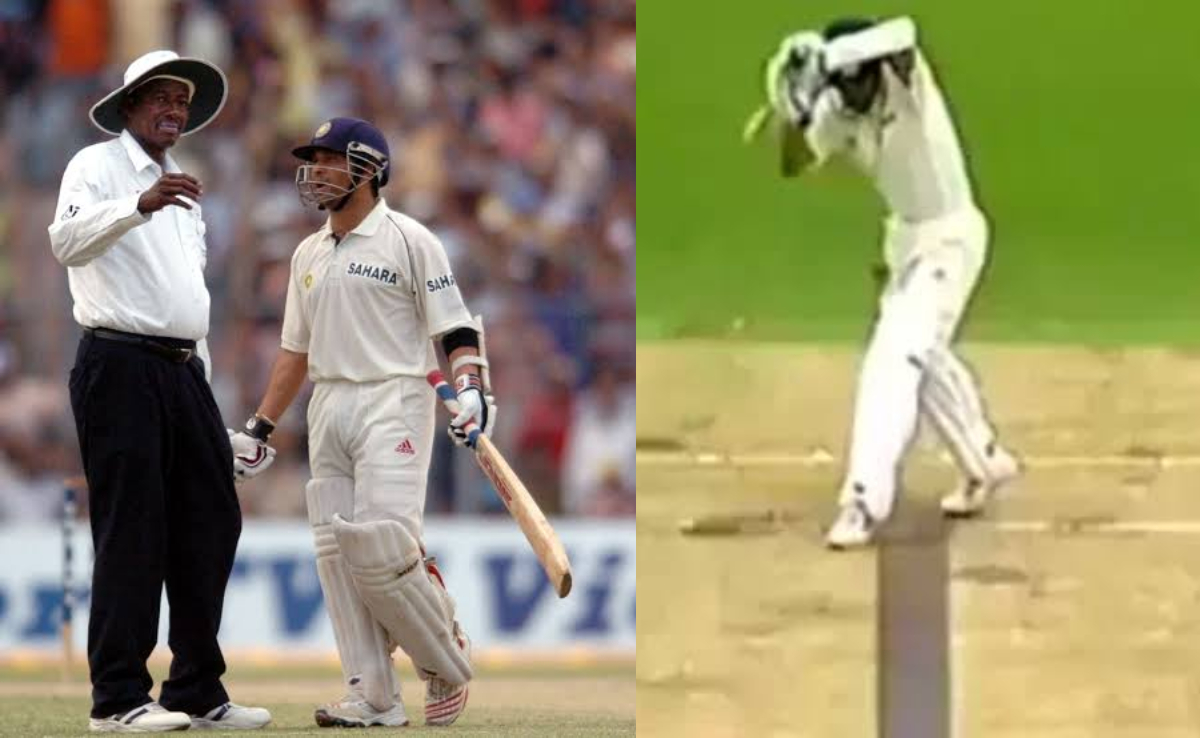 Tendulkar was given out wrongly by Bucknor off the bowling of Gillespie | X