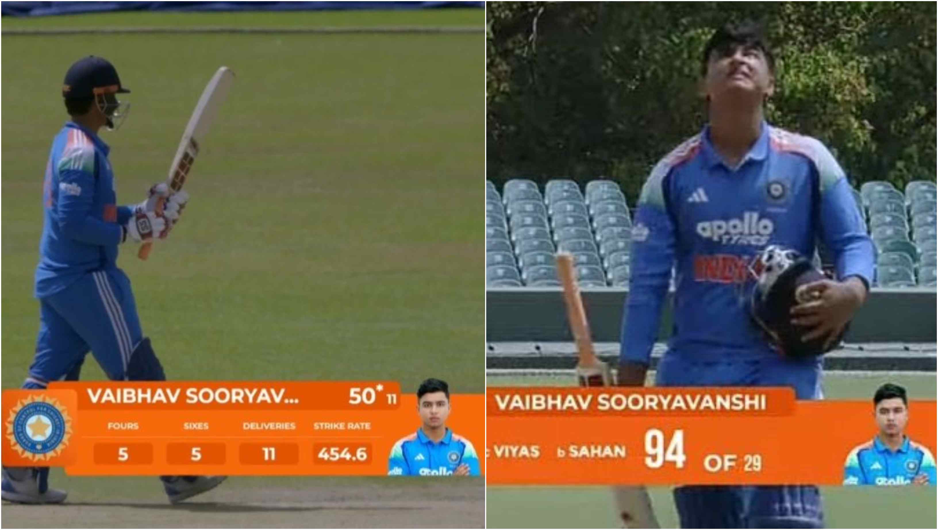 Vaibhav Sooryavanshi | @SonySportsNetwk/Screengrabs